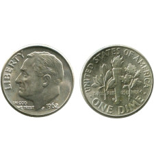 10 центов (дайм) США 1962 г. (D)