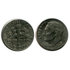 10 центов (дайм) США 2005 г. (D)