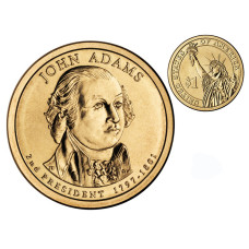 1 доллар США 2007 г., 2-й президент Джон Адамс
