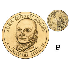 1 доллар США 2008 г., 6-й президент Джон Куинси Адамс (P)
