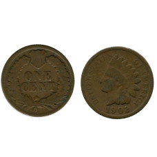 1 цент США 1902 г.