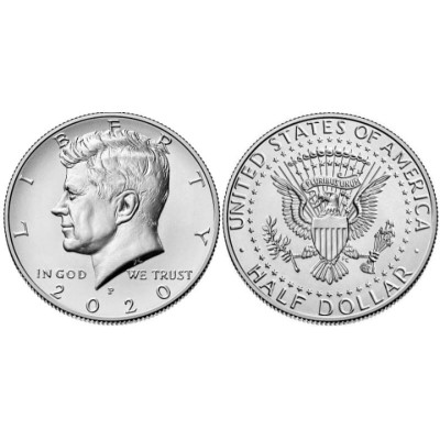 Монета Полдоллара США 2020 г., Кеннеди (P)