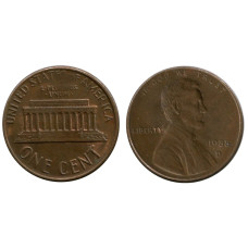 1 цент США 1988 г. (D)