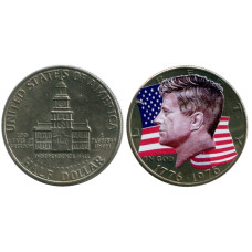 Полдоллара США 1976 г., Кеннеди цветная