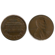 1 цент США 1987 г. (D)