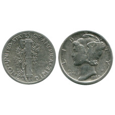 10 центов (дайм) США 1942 г. (S)