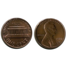 1 цент США 1986 г. (D)