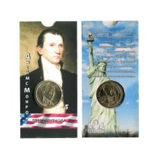 1 доллар США 2008 г., 5-й президент Джеймс Монро (P) в блистере