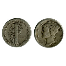 10 центов (дайм) США 1944 г.