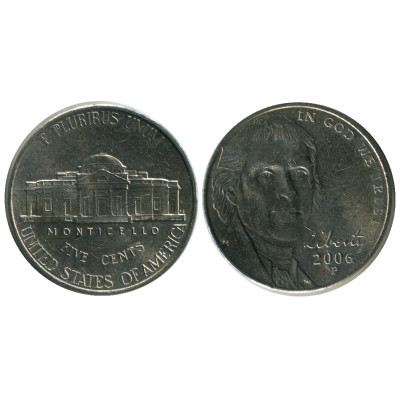Монета 5 центов США 2006 г., (P)