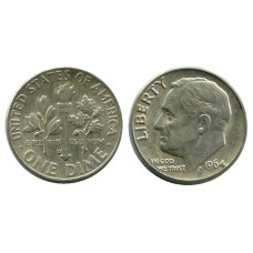10 центов (дайм) США 1964 г. (D)