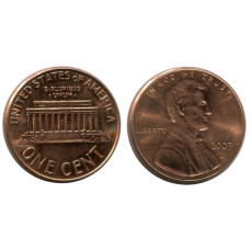 1 цент США 2007 г. (D)