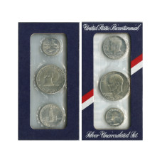 Набор из 3-х монет США 1776-1976 г., 200 лет независимости
