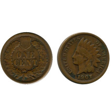 1 цент США 1907 г.