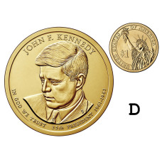 1 доллар США 2015 г., 35-й президент Джон Фицджеральд Кеннеди (D)
