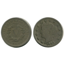 5 центов США 1907 г.