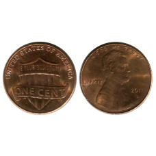 1 цент США 2011 г. (D)