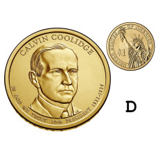 1 доллар США 2014 г., 30-й президент Джон Калвин Кулидж (D)