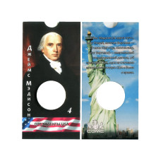 Блистер под монету США 1 доллар 2007 г. Президенты США (4-й Джеймс Мэдисон)