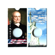 Блистер под монету США 1 доллар 2008 г. Президенты США (6-й Джон Куинси Адамс)