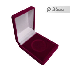 Футляр для капсулы диаметром 36 мм. (бордовый)