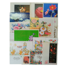 Набор 17 открыток СССР "Поздравляю! Поздравляем!"