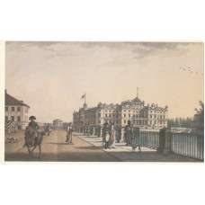 Открытка "Михайловский замок со стороны набережной Фонтанки" 1801 г.