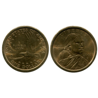 Монета 1 доллар США 2000 г., Парящий орёл (D)