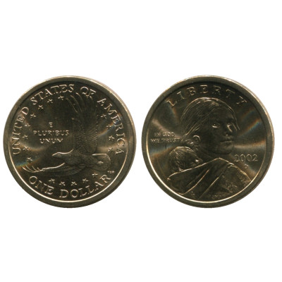 Монета 1 доллар США 2002 г., Парящий орёл (D)