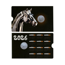 Календарь на 2026 год с жетоном год Лошади ЧЁРНЫЙ Календарь на 2026 год с жетоном год Лошади ЧЁРНЫЙ