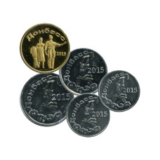 Набор из 5-ти монетовидных жетонов Донбаса