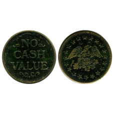 Жетон игровой, No cash value (зелёный)
